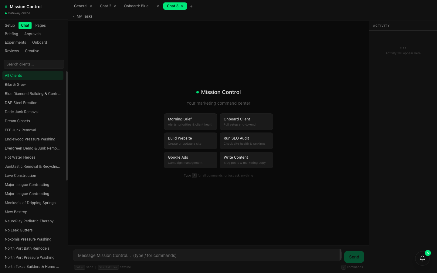 Mission Control — AI Marketing Command Center